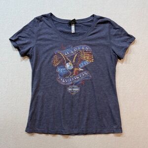 Harley-Davidson Biker Soft Grunge Vintage Graphic T-Shirt Women XXL‎